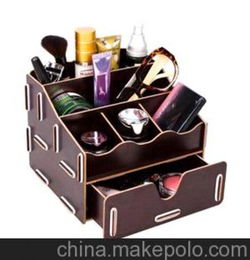 厂家直销 韩版DIY木质化妆盒 家居收纳用品 批发化妆收纳盒 木制 收纳箱 收纳盒